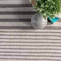 Nuloom Rose Stripe Nro1376B Light Gray Area Rug