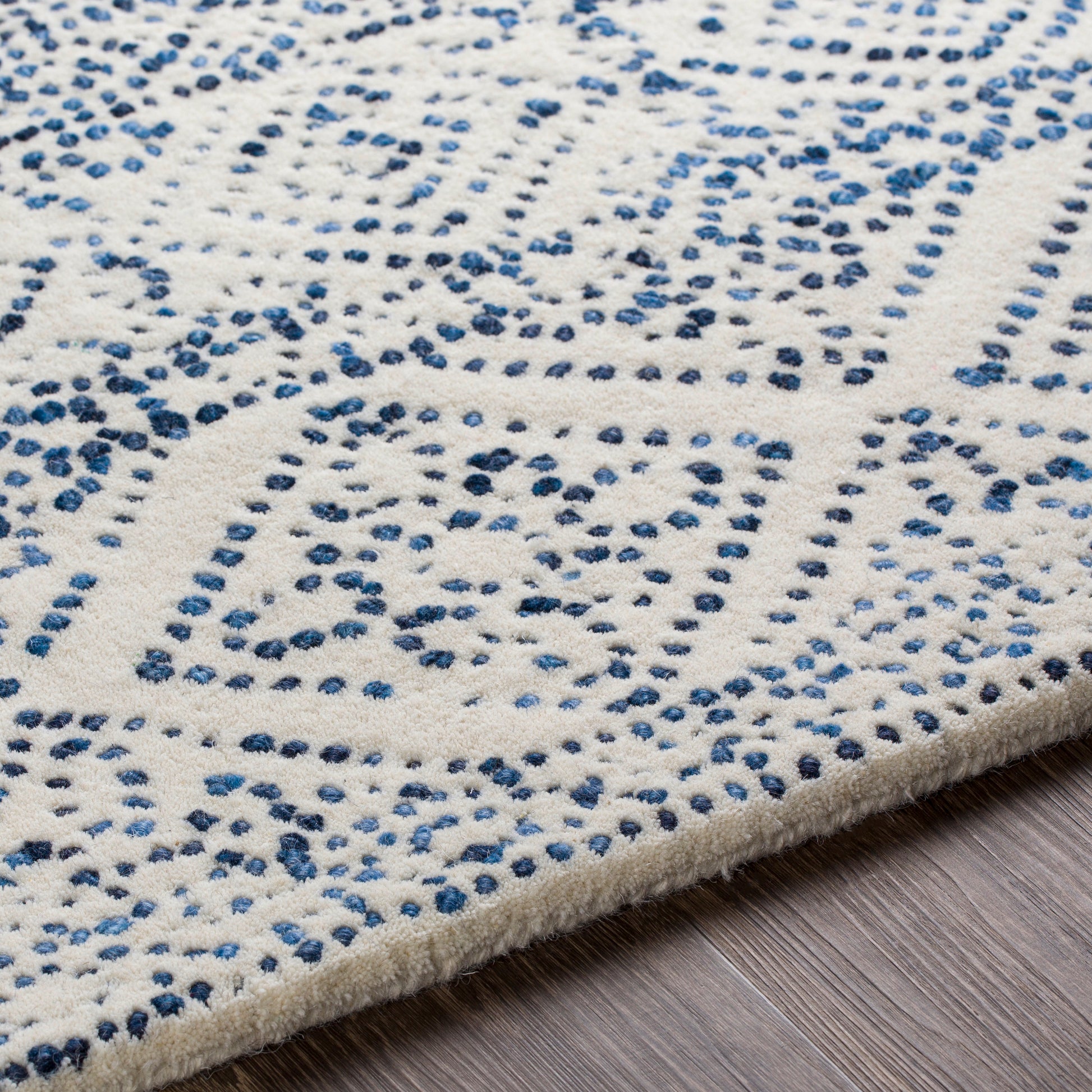 Surya Corfu Cfu-2305 Cream, Denim, Navy Area Rug