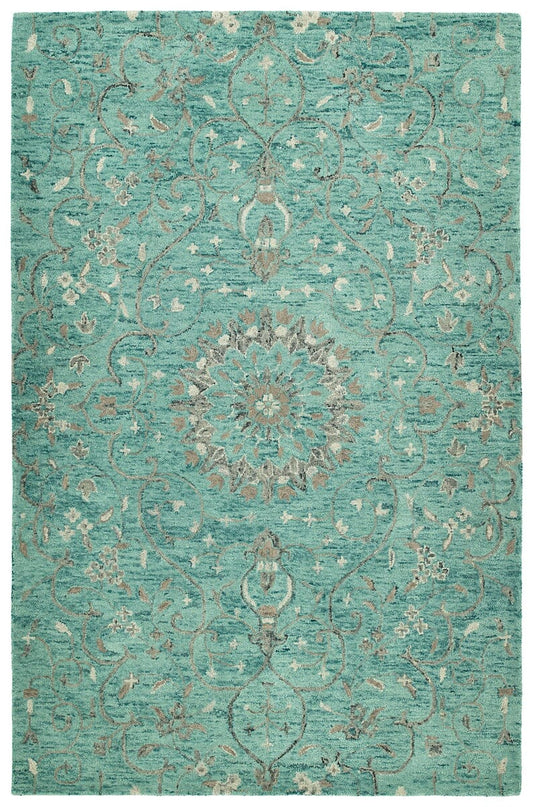 Kaleen Chancellor Cha01-78 Turquoise Area Rug