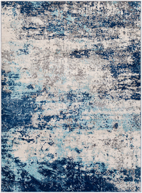 Surya Chester Che-2342 Dark Blue, Aqua, White, Medium Gray Rugs.