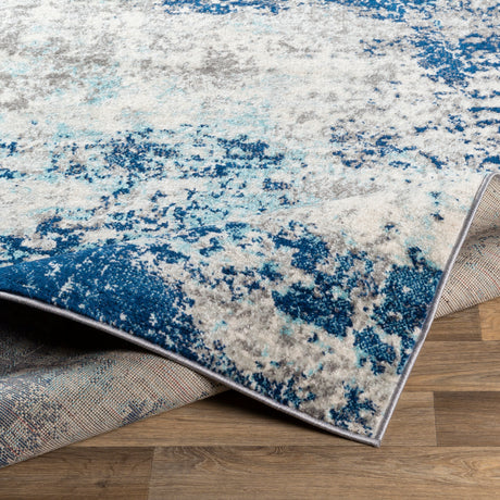 Surya Chester Che-2342 Dark Blue, Aqua, White, Medium Gray Rugs.