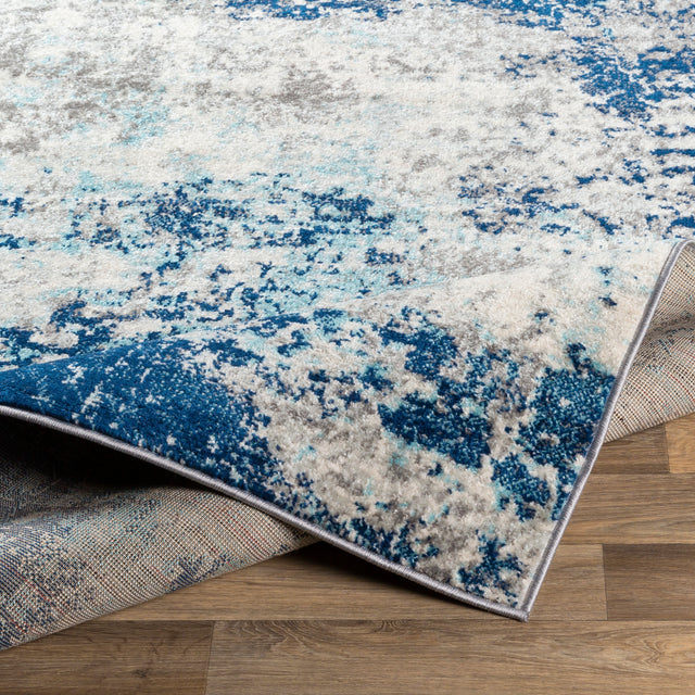 Surya Chester Che-2342 Dark Blue, Aqua, White, Medium Gray Rugs.