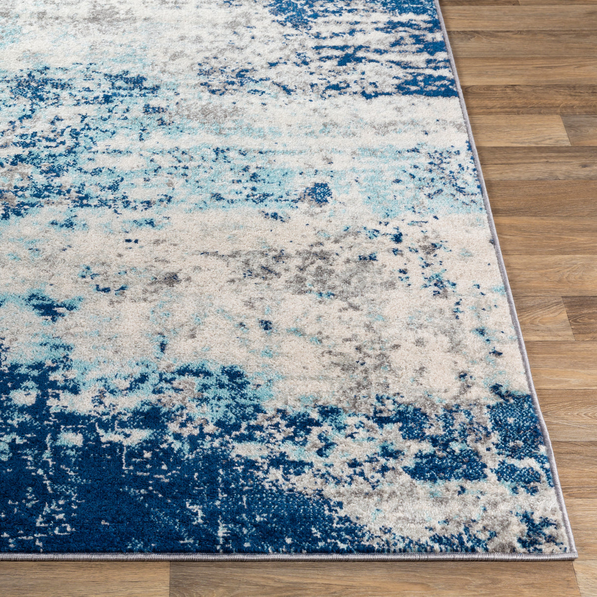 Surya Chester Che-2342 Dark Blue, Aqua, White, Medium Gray Rugs.