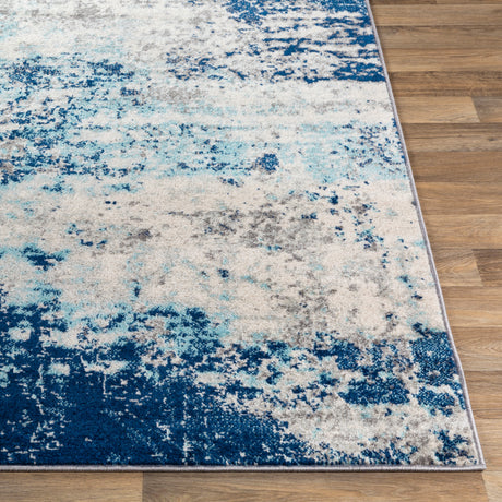 Surya Chester Che-2342 Dark Blue, Aqua, White, Medium Gray Rugs.