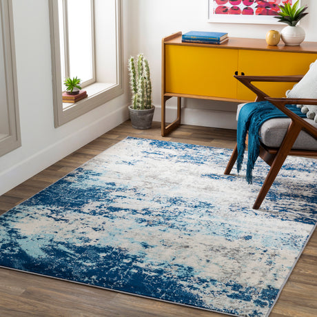 Surya Chester Che-2342 Dark Blue, Aqua, White, Medium Gray Rugs.