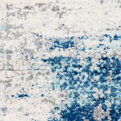 Surya Chester Che-2344 Dark Blue, Aqua, White, Medium Gray Area Rug