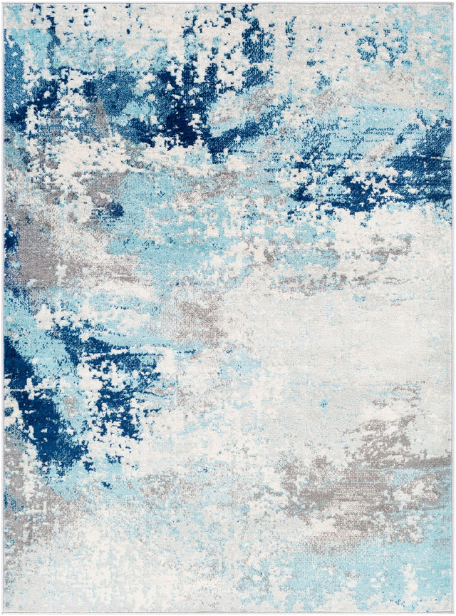 Surya Chester Che-2346 Dark Blue, Aqua, White, Medium Gray Rugs.
