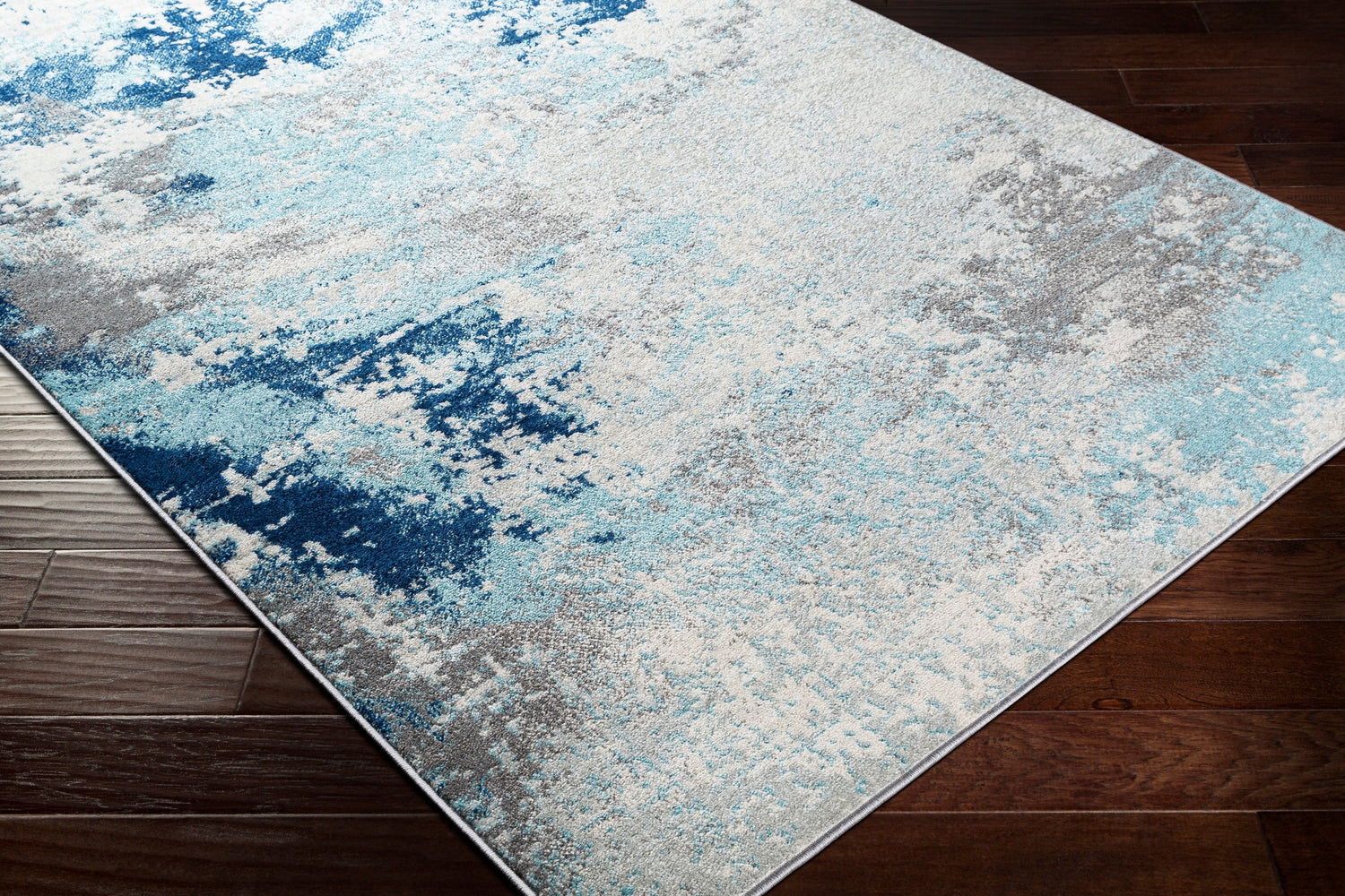 Surya Chester Che-2346 Dark Blue, Aqua, White, Medium Gray Rugs.