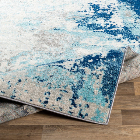 Surya Chester Che-2346 Dark Blue, Aqua, White, Medium Gray Rugs.