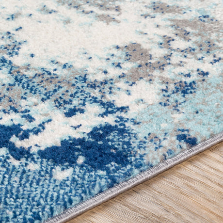 Surya Chester Che-2346 Dark Blue, Aqua, White, Medium Gray Rugs.