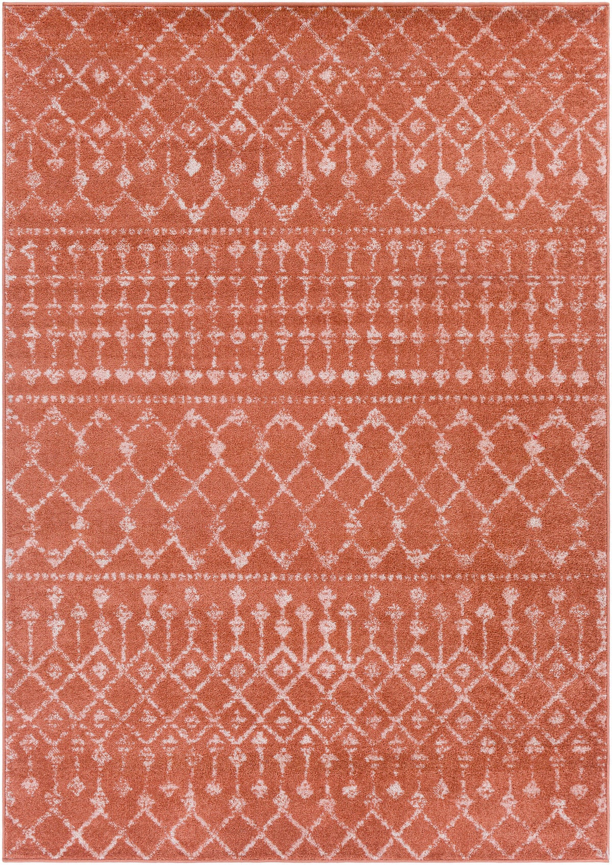 Surya Chester Che-2375 Brick Red, Dusty Coral Rug.