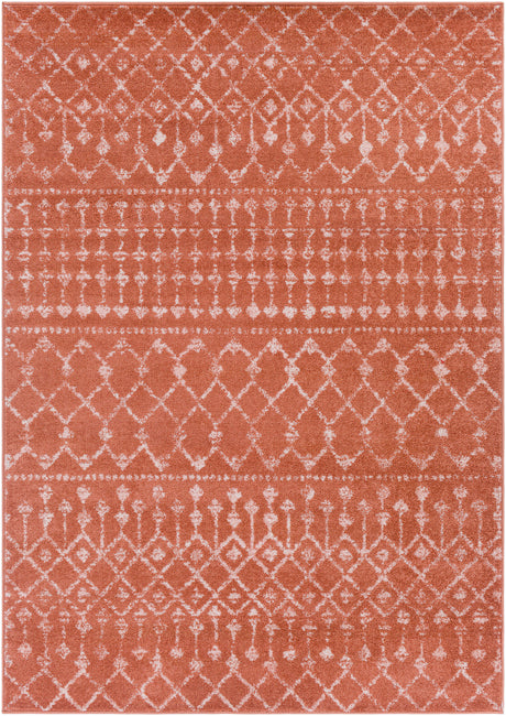 Surya Chester Che-2375 Brick Red, Dusty Coral Rug.