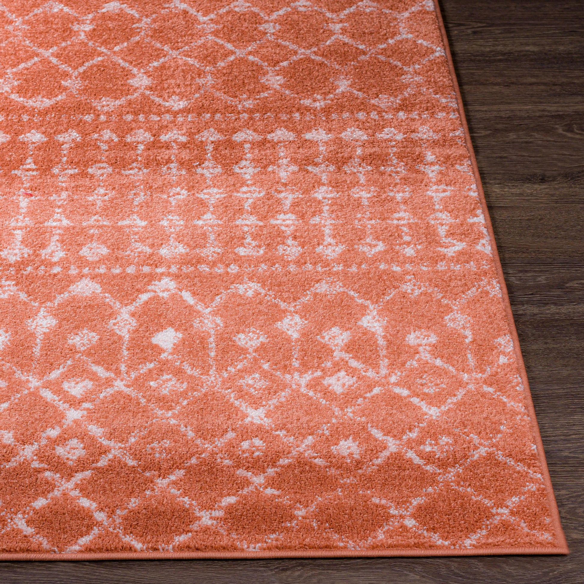 Surya Chester Che-2375 Brick Red, Dusty Coral Area Rug