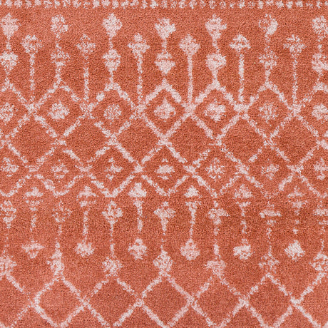 Surya Chester Che-2375 Brick Red, Dusty Coral Rug.