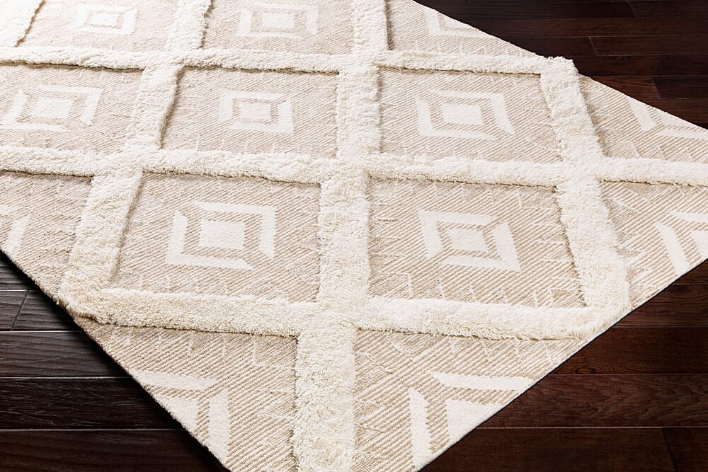 Surya Cherokee Chk-2304 Tan, Cream Geometric Area Rug