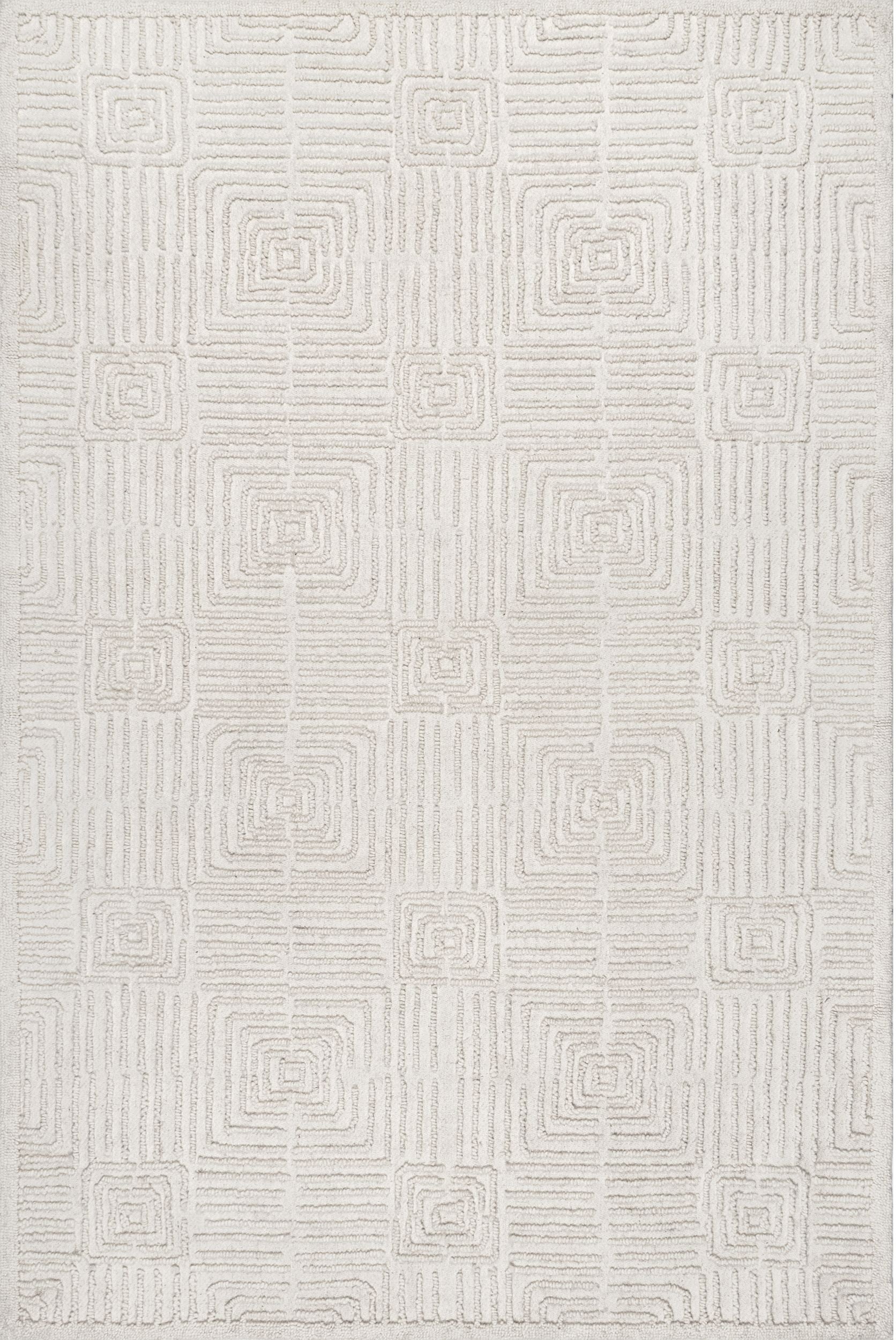 Nuloom Joanna Tiled Textured Njo3302A Ivory Area Rug