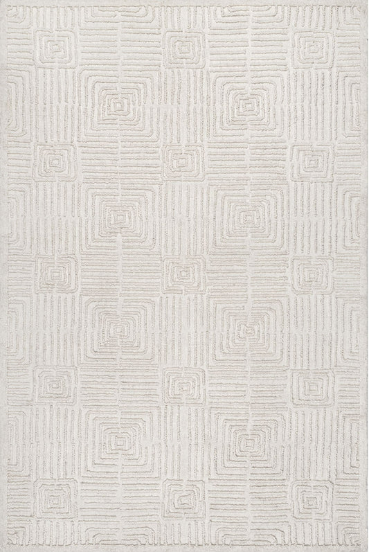 Nuloom Joanna Tiled Textured Njo3302A Ivory Area Rug