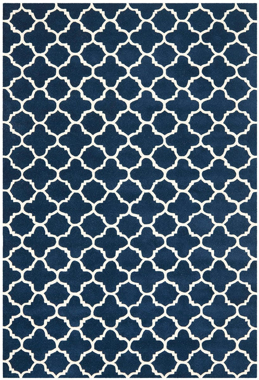 Safavieh Chatham Cht717C Dark Blue / Ivory Geometric Area Rug