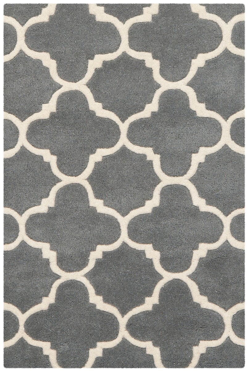 Safavieh Chatham Cht717D Dark Grey / Ivory Geometric Area Rug