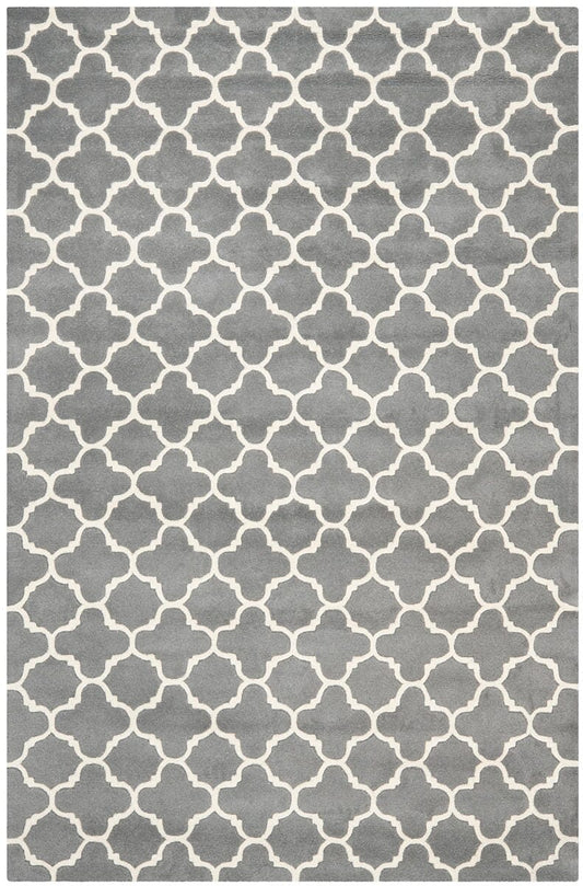 Safavieh Chatham Cht717D Dark Grey / Ivory Geometric Area Rug