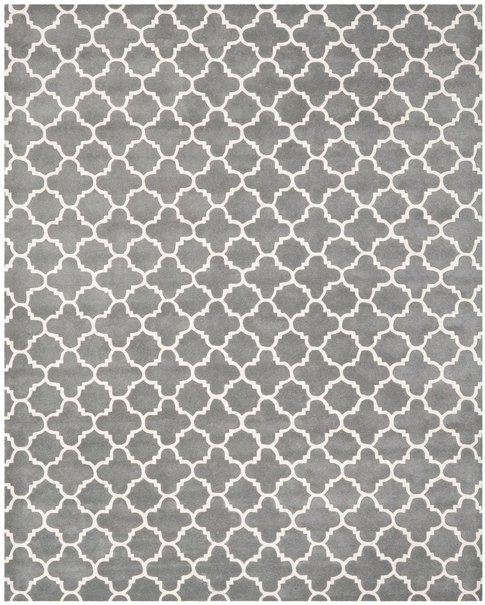 Safavieh Chatham Cht717D Dark Grey / Ivory Geometric Area Rug