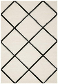 Safavieh Chatham Cht720A Ivory / Black Geometric Area Rug