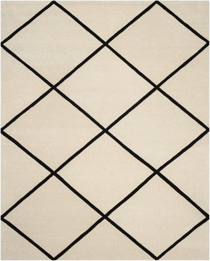 Safavieh Chatham Cht720A Ivory / Black Geometric Area Rug