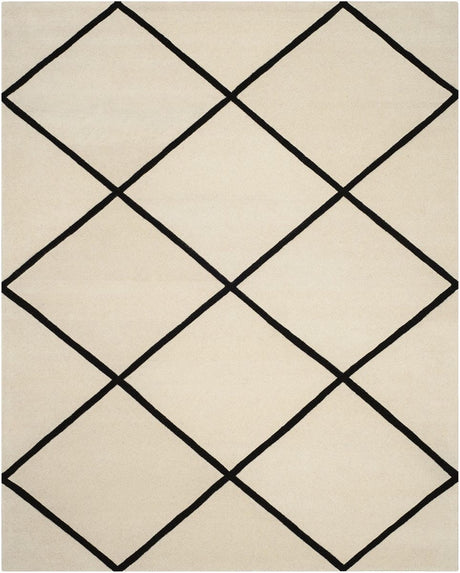 Safavieh Chatham Cht720A Ivory / Black Rugs.