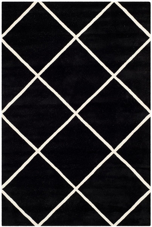 Safavieh Chatham Cht720K Black / Ivory Geometric Area Rug