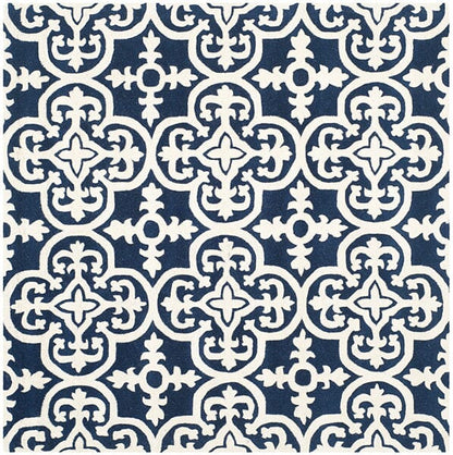 Safavieh Chatham Cht729C Dark Blue / Ivory Damask Area Rug