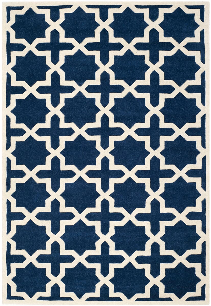 Safavieh Chatham Cht732C Dark Blue / Ivory Geometric Area Rug