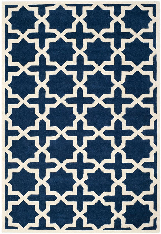 Safavieh Chatham Cht732C Dark Blue / Ivory Geometric Area Rug