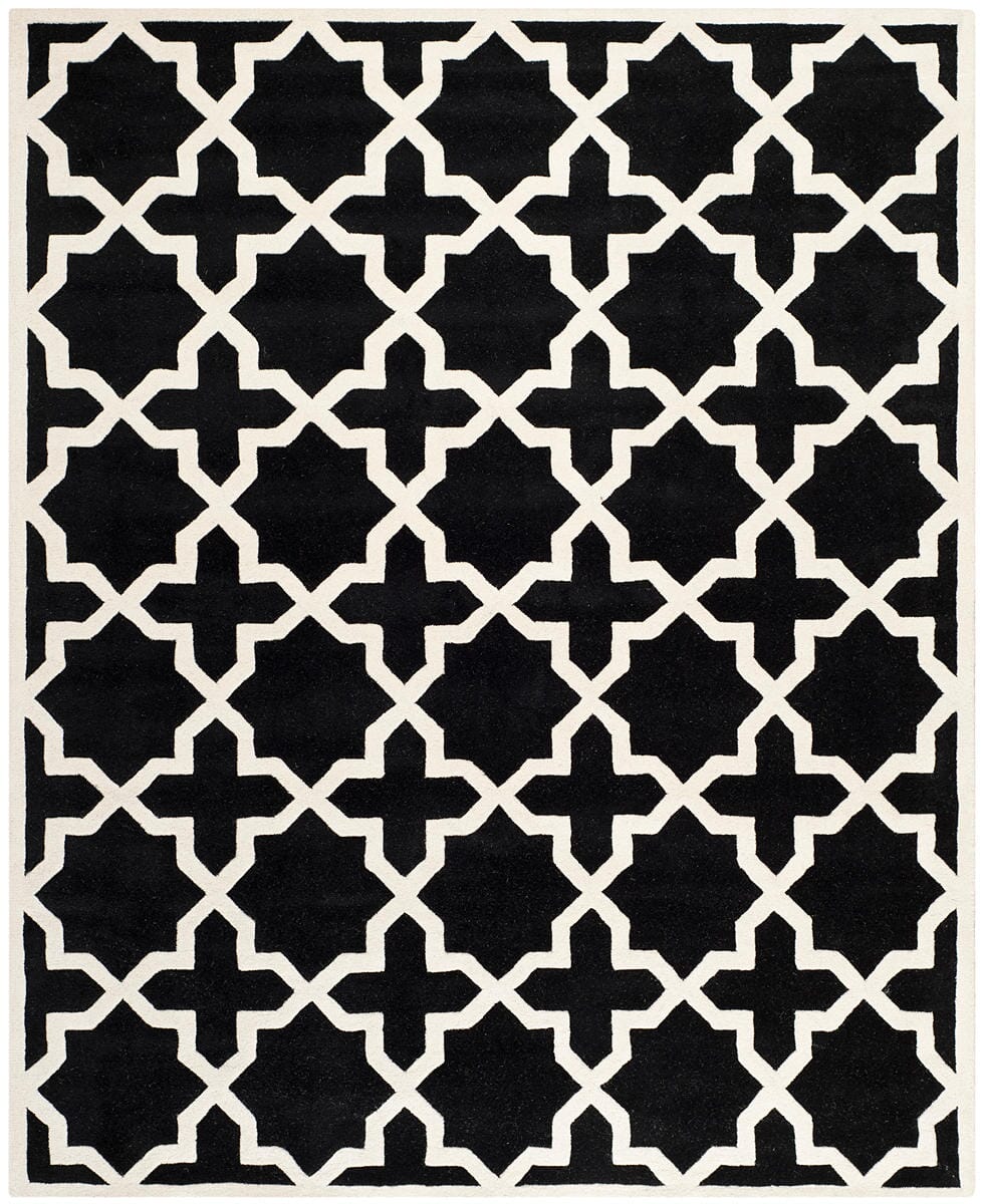 Safavieh Chatham Cht732K Black / Ivory Geometric Area Rug