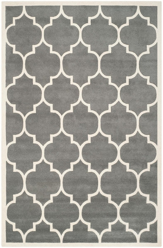 Safavieh Chatham Cht733D Dark Grey / Ivory Geometric Area Rug