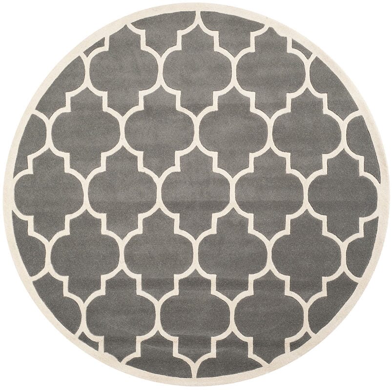 Safavieh Chatham Cht733D Dark Grey / Ivory Geometric Area Rug