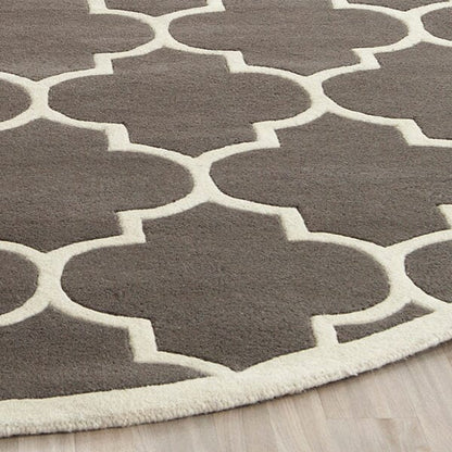 Safavieh Chatham Cht733D Dark Grey / Ivory Geometric Area Rug