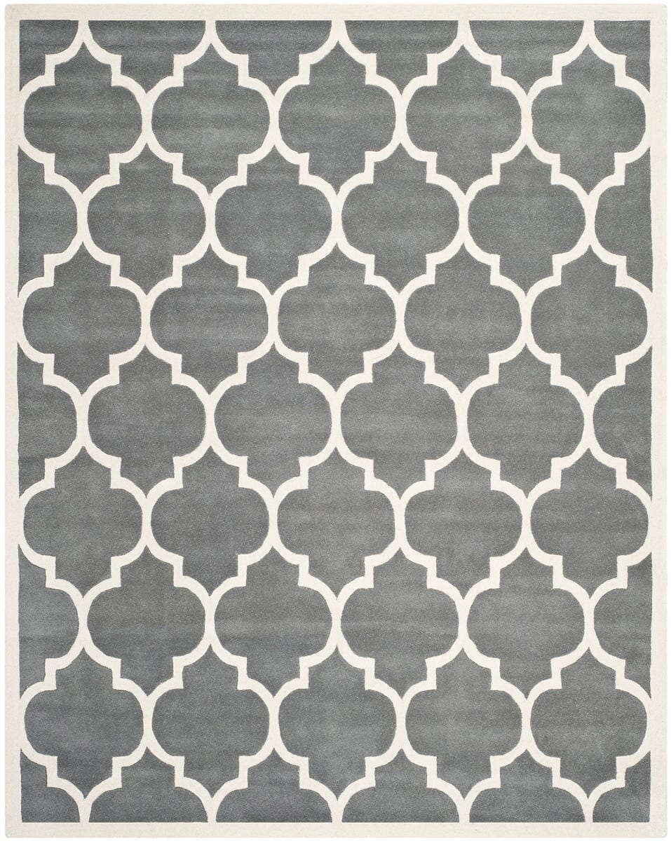 Safavieh Chatham Cht733D Dark Grey / Ivory Geometric Area Rug