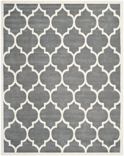 Safavieh Chatham Cht733D Dark Grey / Ivory Geometric Area Rug