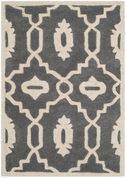 Safavieh Chatham Cht745D Dark Grey / Ivory Geometric Area Rug