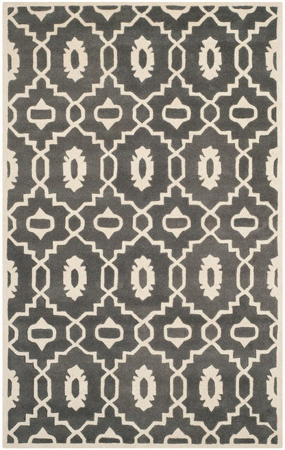 Safavieh Chatham Cht745D Dark Grey / Ivory Geometric Area Rug