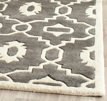 Safavieh Chatham Cht745D Dark Grey / Ivory Geometric Area Rug