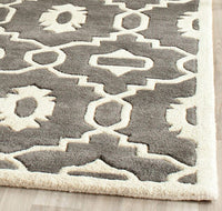 Safavieh Chatham Cht745D Dark Grey / Ivory Geometric Area Rug