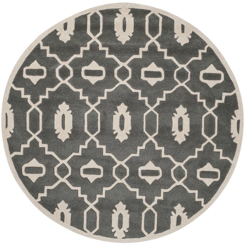 Safavieh Chatham Cht745D Dark Grey / Ivory Geometric Area Rug