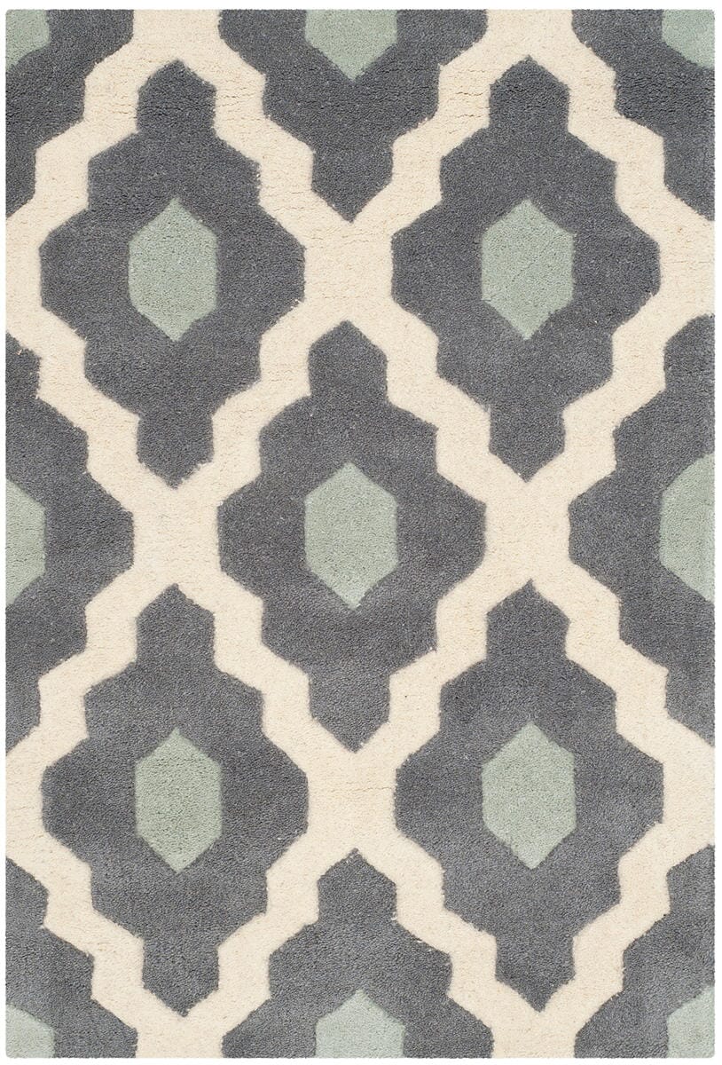 Safavieh Chatham Cht748D Ivory / Dark Grey Geometric Area Rug