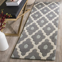 Safavieh Chatham Cht748D Ivory / Dark Grey Geometric Area Rug