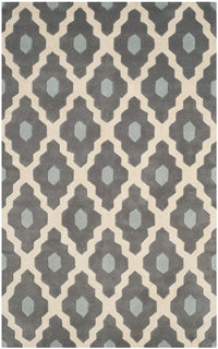 Safavieh Chatham Cht748D Ivory / Dark Grey Geometric Area Rug