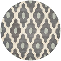 Safavieh Chatham Cht748D Ivory / Dark Grey Geometric Area Rug