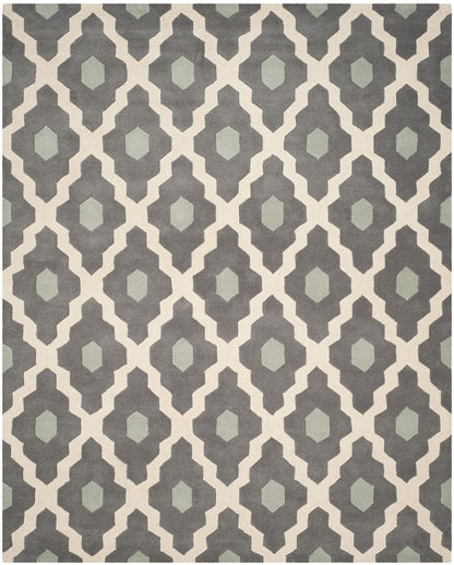 Safavieh Chatham Cht748D Ivory / Dark Grey Geometric Area Rug