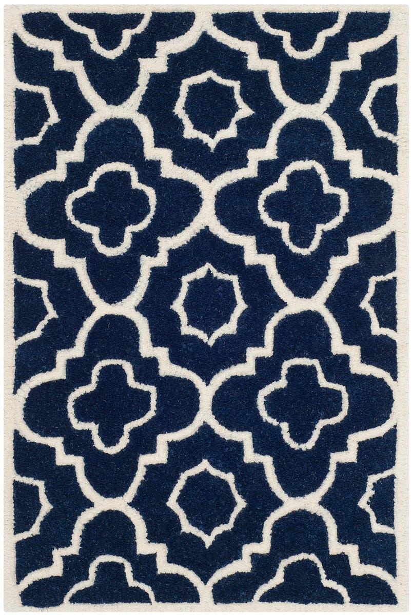 Safavieh Chatham Cht750C Dark Blue / Ivory Geometric Area Rug