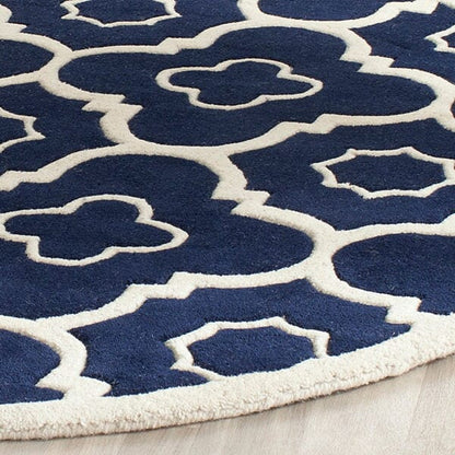 Safavieh Chatham Cht750C Dark Blue / Ivory Geometric Area Rug